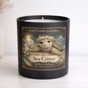 Sea Critter 8oz Soy Candle | Hand Poured | Cute Critter Candles